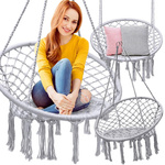 Dārza šūpoles stārķa ligzda karājas krēsls boho 80cm