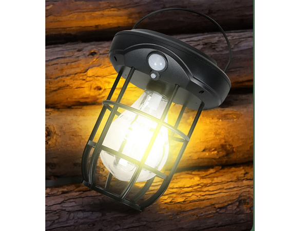 Lampara solar con sensor de movimiento crepuscular 3 modos 3 led 1800lm estanca