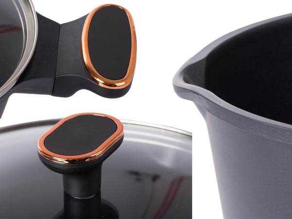 Stieltopf bratpfanne mit deckel 6.84l induktion