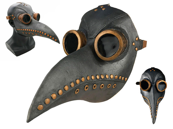 Havran vták mor maska lekár latex halloween