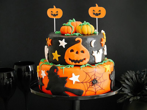 Halloween decor pentru tort pentru cupcakes picnic partid bețe de hârtie