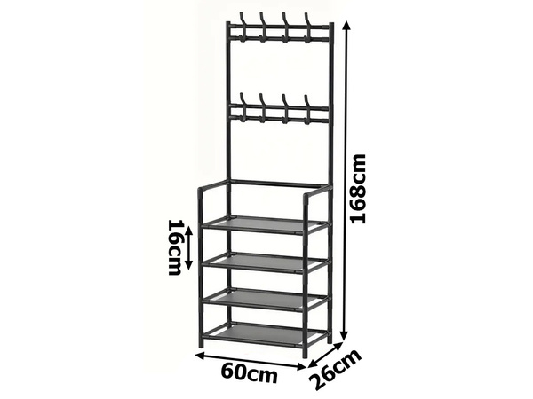 5-storey metal haina rack pantofi genți de mână loft dulap