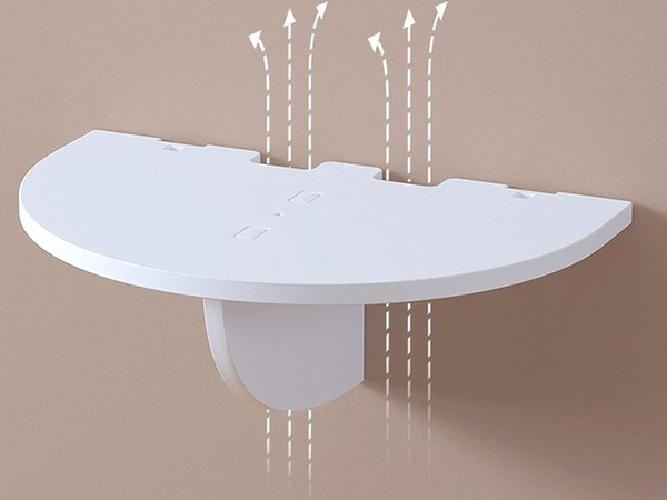 Étagère murale pour vase fleurs chargeur de téléphone blanc mat