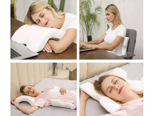 Almohada ortopédica con sisa para dormir memory white arch