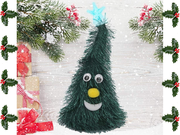 Árbol de navidad bailando cantando jugando regalo luminoso divertido para el lunes
