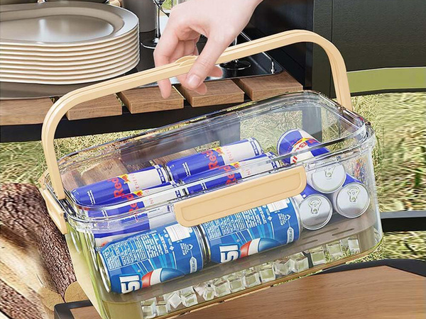 Food containers for storage at low temperatures cooling insert