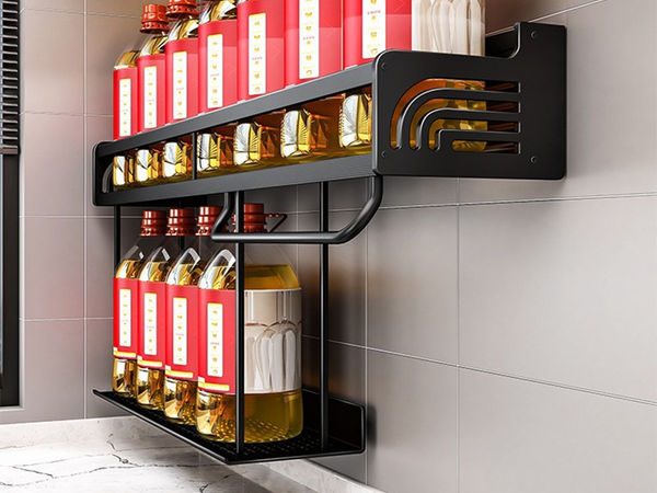 Metalinis kabinamas virtuvės organizatorius, skirtas kabinti piruetus ir prieskoniaus