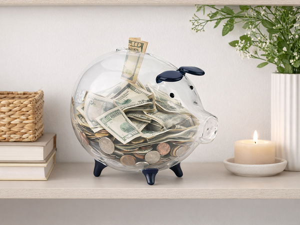 VELKÁ MODRÁ POKLADNIČKA PRASÁTKO (36)