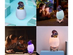 Dinozauru nakts gaisma triceratops olu rgb rezultātā kvēlojoša ola bērniem