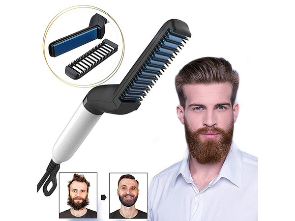 Cepillo alisador para barba y cabello