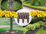 Ograja palisada garden barrier 215cm 8 elem.