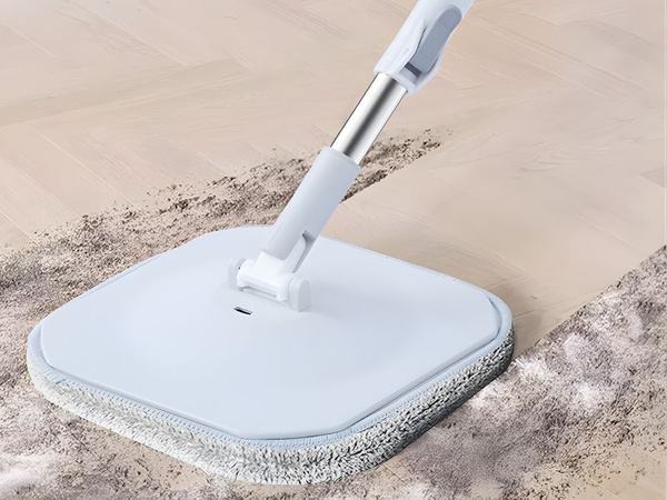 Plokščias kvaadratinis šluotas su sukamu kibiru drainage microfibre cover