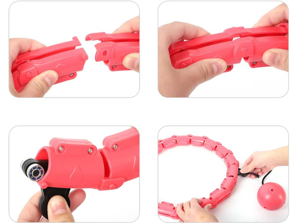 Weighted hula hoop for weight loss exercises adjustable massaging hoop