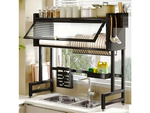 Drying rack for dishes, plates and cutlery large drip tray organiser cabinet 65 cm