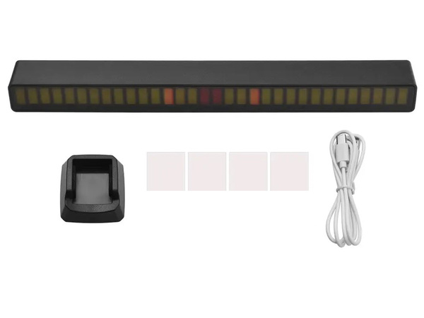 LAMPKA LED USB NA BIURKO REAKCJA NA DŹWIĘK MULTIKOLOR NEON RGB AKUMULATOR