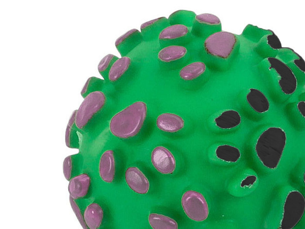 Čīkstoša suņu rotaļlieta teether bumbiņa gumijas krāsas