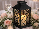 DECORATIVE LED LANTERN WITH ELECTRIC CANDLE SOLAR DECORATIVE