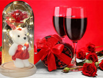 Everlasting rose in glass led luminous glass box women's day gift