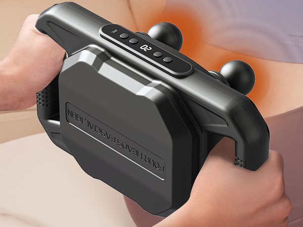 Võimas kehamassaažer 4 pead 20 tugevustasemet + 6 impulssrežiimi usb