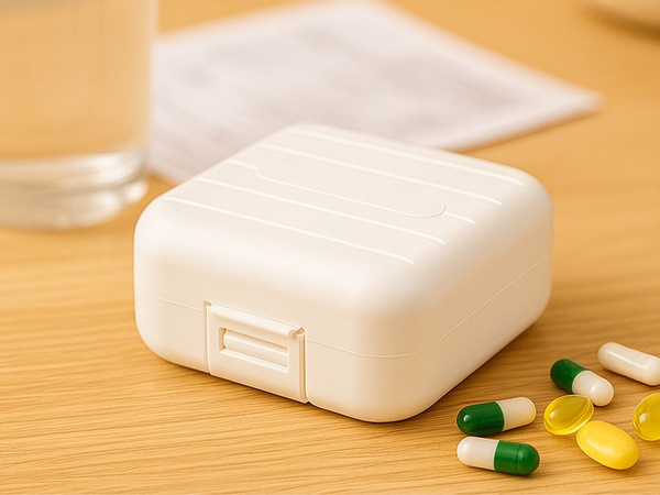 Medikamentenbehälter tablettenorganiser kapseln 7 fächer reisebox