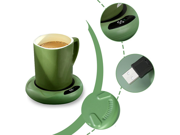 Kafijas tējas krūze ūdens sildītājs elektriskā usb vadība