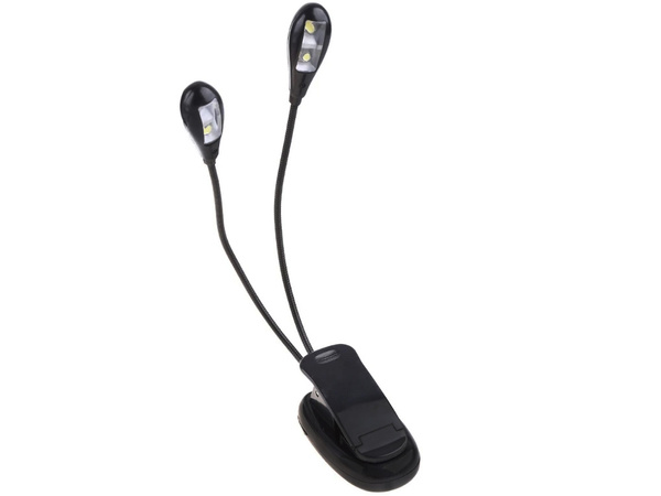 Klip vedl stolní lampa školní flexibilní čtení dvojitý klip