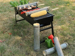 Potovalni žar prenosni zložljivi kovček oglje kampiranje bbq velik