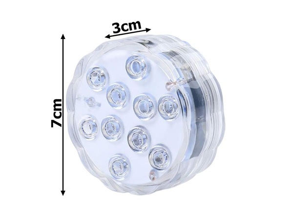 Piscină lumină subacvatică lumini 10 led telecomandă rgb ip68 impermeabil pentru piscină