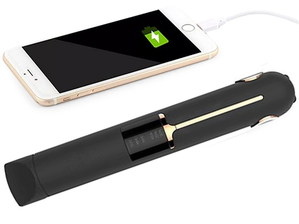 Hajkiegyenesítő kerámia lcd 2in1 szabályozható hőmérsékletű power bank