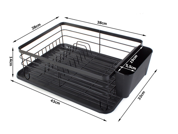 Drying rack dish drainer large tray