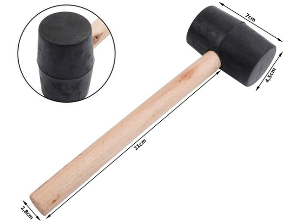 Recoilless paving rubber mallet