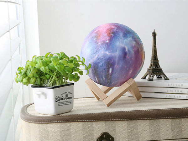 3d rgb luna lumina de noapte cu telecomanda