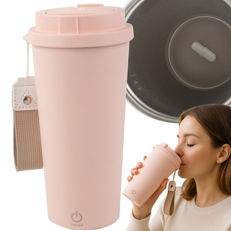 Taza automélante 350 ml termo de acero para frío y caliente llavero usb