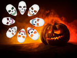 Máscara de calavera led halloween brillante led fiesta