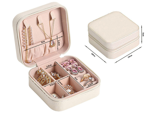 Coffret organisateur de bijoux boîte à fermeture éclair