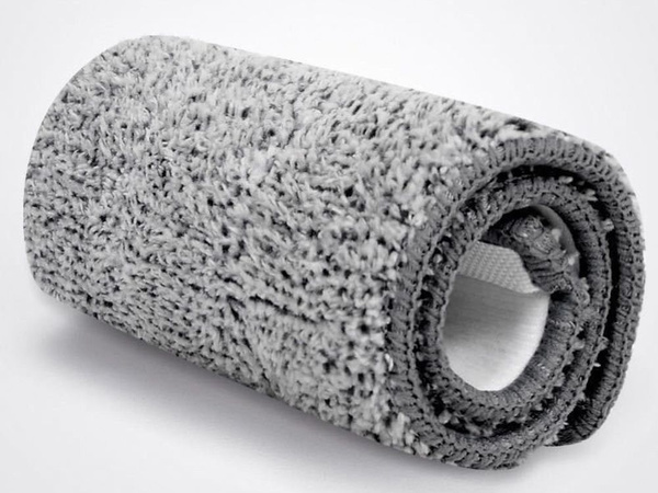 Balai à franges plat avec seau pliable en microfibre raclette pour sols 2 embouts