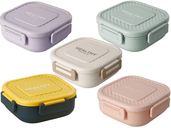 Lunchbox śniadaniówka pojemnik na śniadanie obiad z przegródkami sztućce