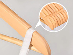 3x soporte de madera lacada para ropa juego de soportes de madera