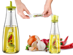 Oil and vinegar bottle glass dispenser with herb dispenser 0.5l