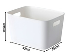 Contenedor de almacenamiento organizador cesta con asas universal 32x25 cm