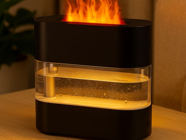 Umidificator de aer șemineu led cu efect de flacără aromaterapie telecomandă usb