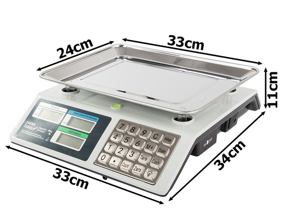Elektronické kalkulačné váhy 40kg sk