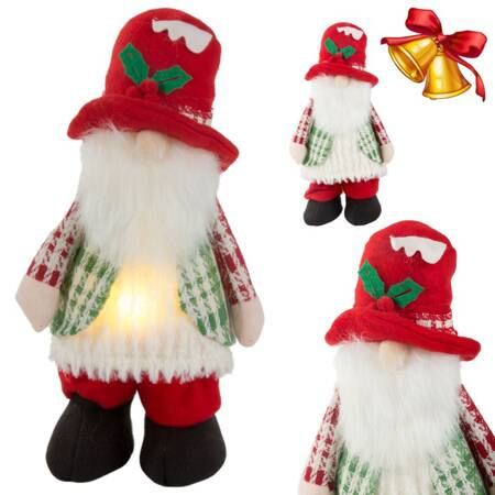 Gnomes d'arbre de Noël 30cm fantôme fantôme oiseau illuminé LED