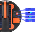 Lámpara camping recargable led usb turista gancho solar