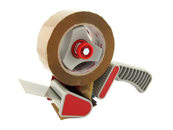 Tape dispenser tape sealer handle