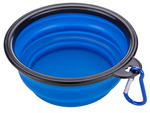 Миска силиконовая для собак складная туристическая карабинер 400 мл