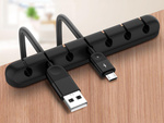 Desk cable organiser adhesive holder