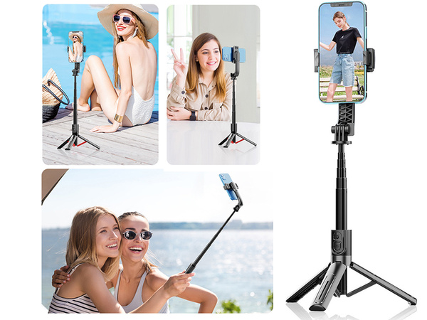 Palo para selfie soporte para teléfono trípode mando a distancia bluetooth 90 cm