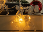 Luces de navidad guirnalda de renos 10 led con purpurina para el árbol de navidad