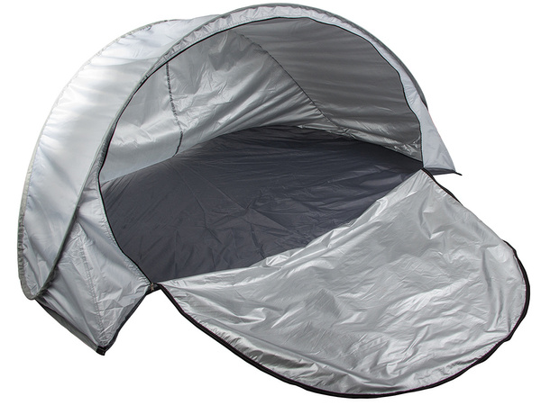 Plážový stan uv ochrana samorozkládací zahradní šedý velký